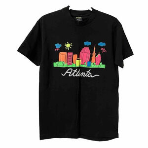Vintage Atlanta Puffy Graphic Single Stitch Tourist City Crewneck T-shirt Medium